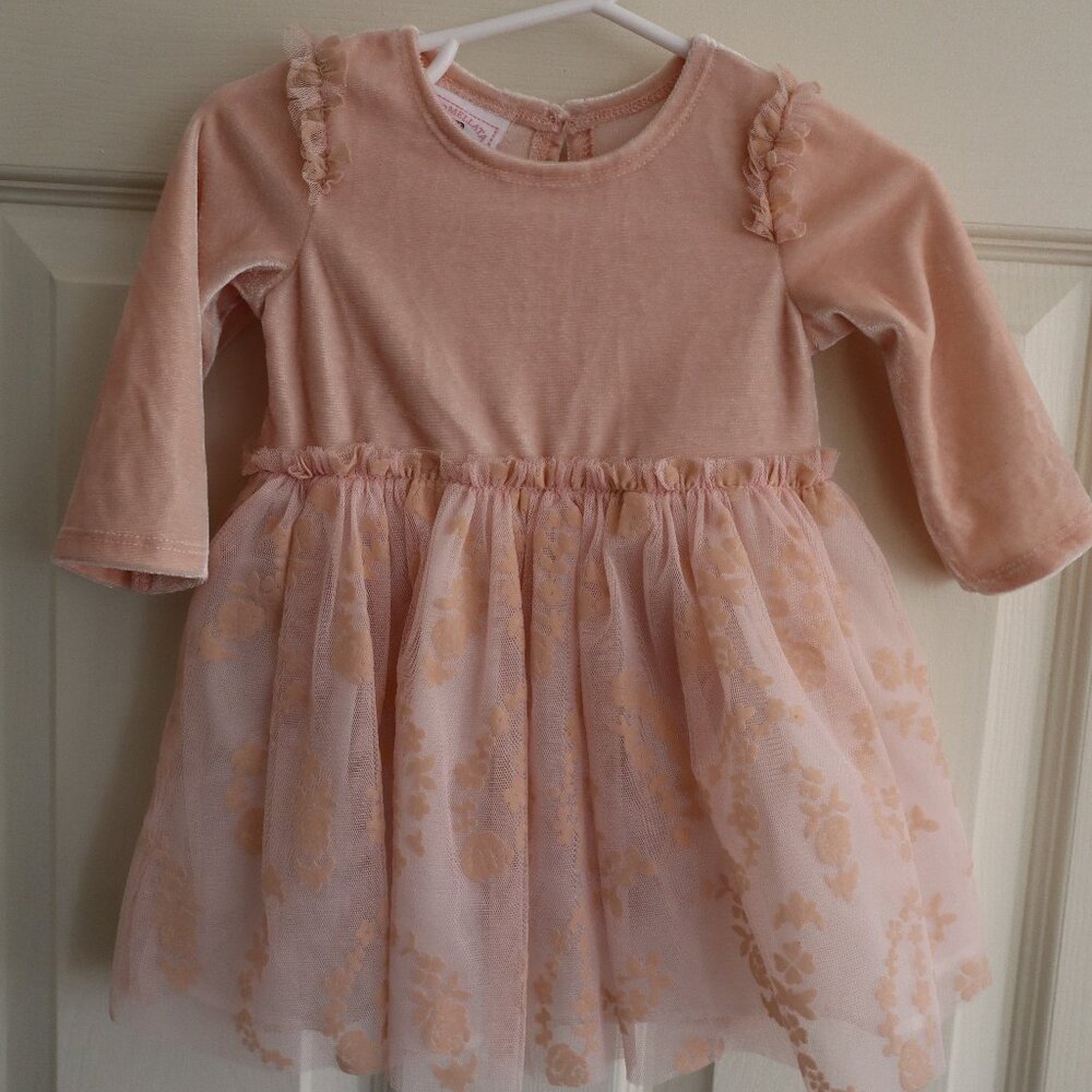 Dusty Rose Pink Dress Marmellata 6/9months